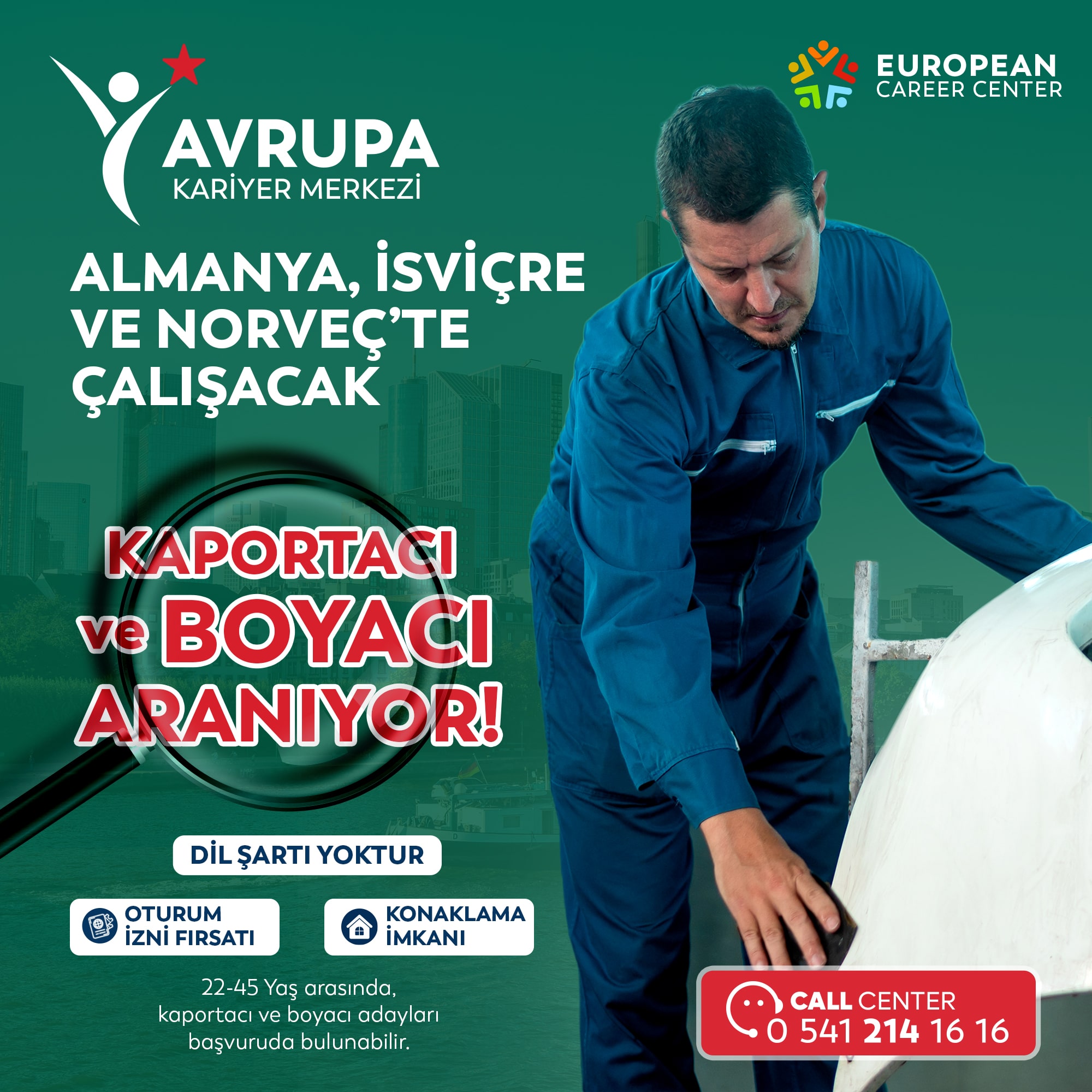 Kaportacı - Boyacı Yurtdışı İş İlanı