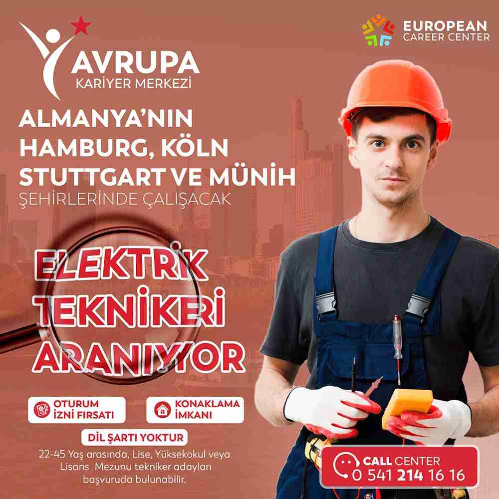 Elektrik Teknikeri Yurtdışı İş İlanı