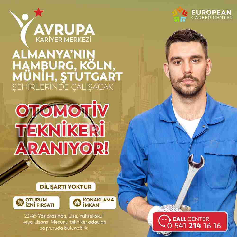 Otomotiv Teknikeri Yurtdışı İş İlanı